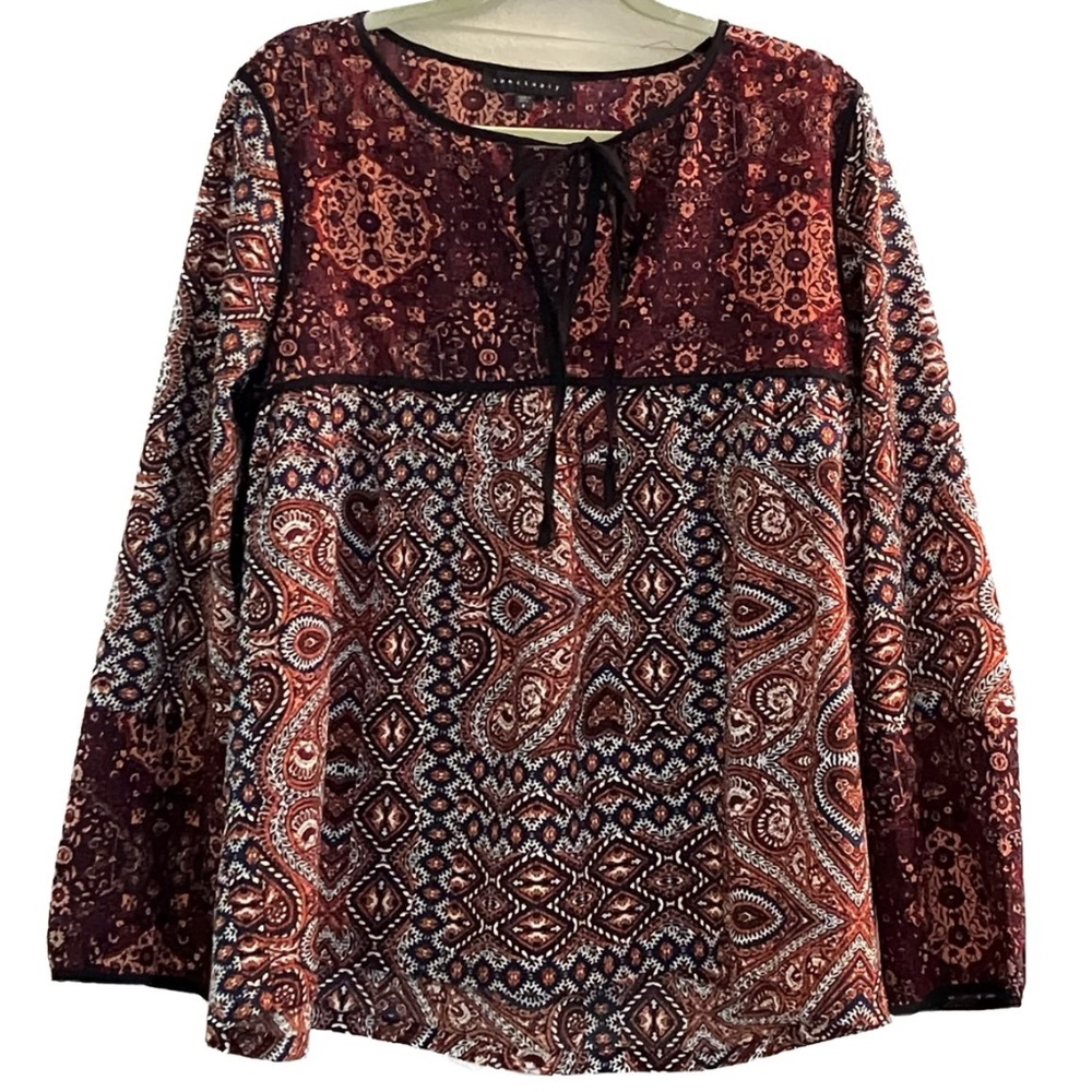 Sanctuary Sheer Peasant Blouse - Small